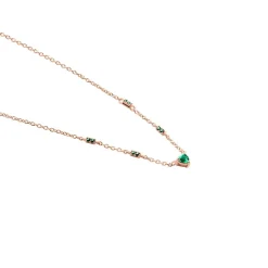 Collier Déclaration Argent Rose Oxyde De Zirconium