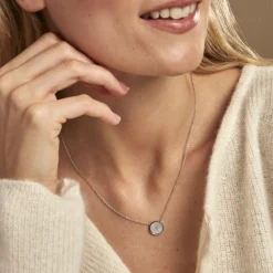 Collier Erina Argent Blanc Nacre Oxyde De Zirconium