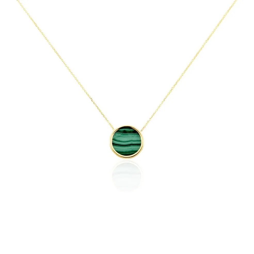Collier Florica Or Jaune Malachite