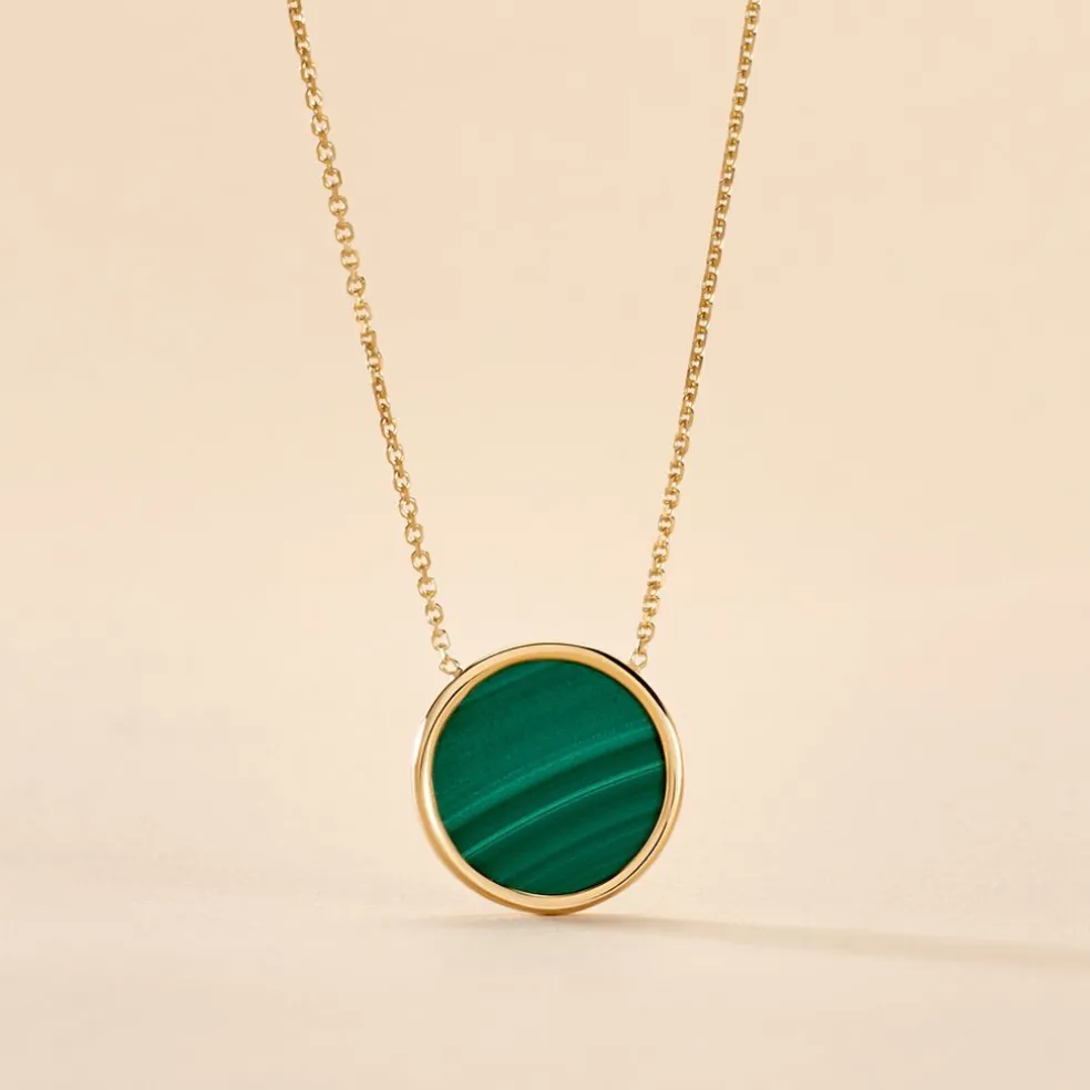 Collier Florica Or Jaune Malachite