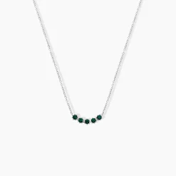 Collier Karrie Argent Blanc Oxyde De Zirconium
