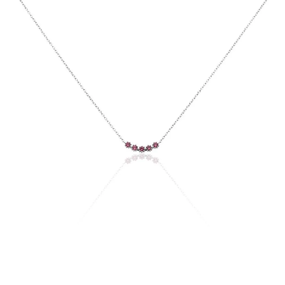 Collier Karrie Argent Blanc Oxyde De Zirconium