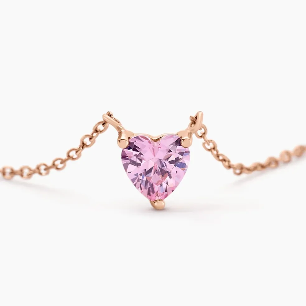 Collier Kelvyn Argent Rose Oxyde De Zirconium