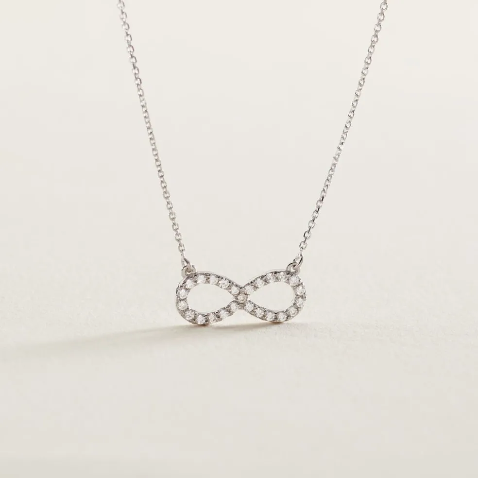 Collier Klothilda Or Blanc Oxyde De Zirconium