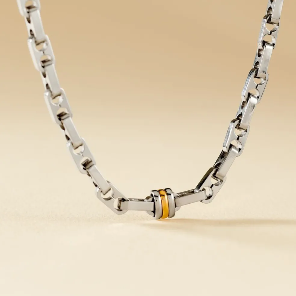 Collier Laura-lyneae Or Acier Bicolore