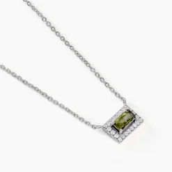 Collier Laurine Argent Blanc Oxyde De Zirconium