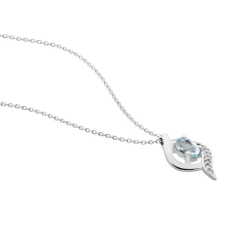 Collier Lydia Or Blanc Topaze Oxyde Oxyde