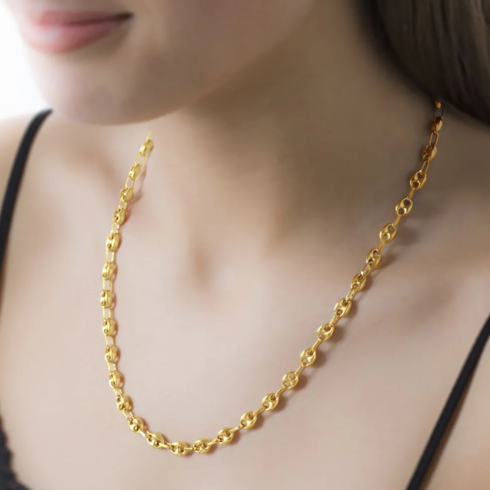 Collier Maille Dami Maille Grain De Cafe Or Jaune