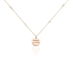 Collier Moa Argent Rose Oxyde De Zirconium