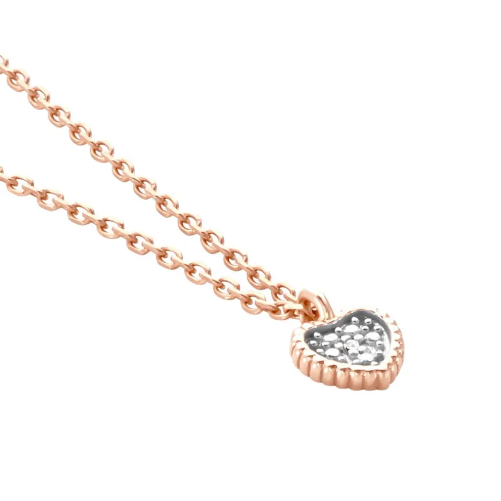 Collier Mon 1er Diamant Or Rose Diamant