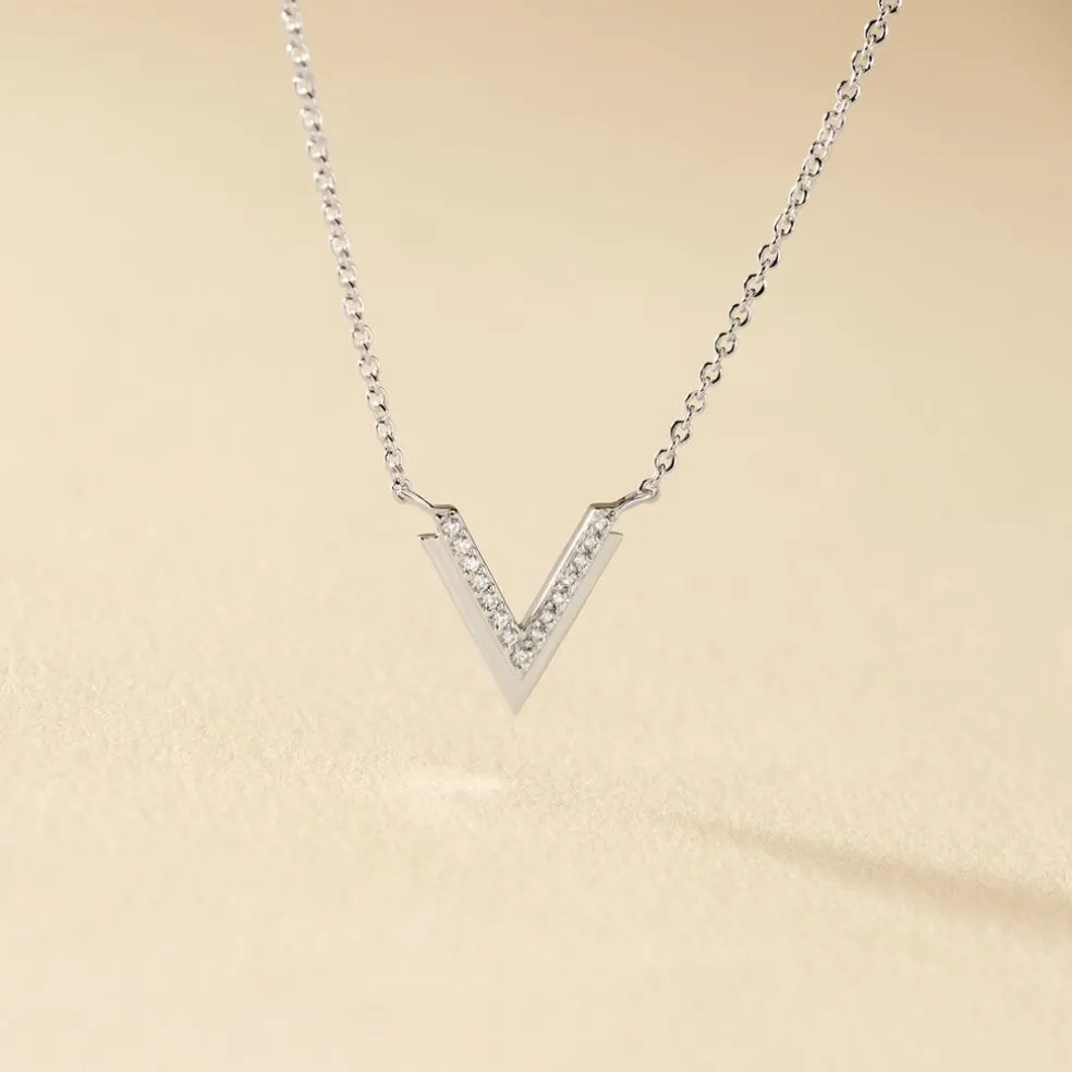 Collier Nollia Argent Blanc Oxyde De Zirconium