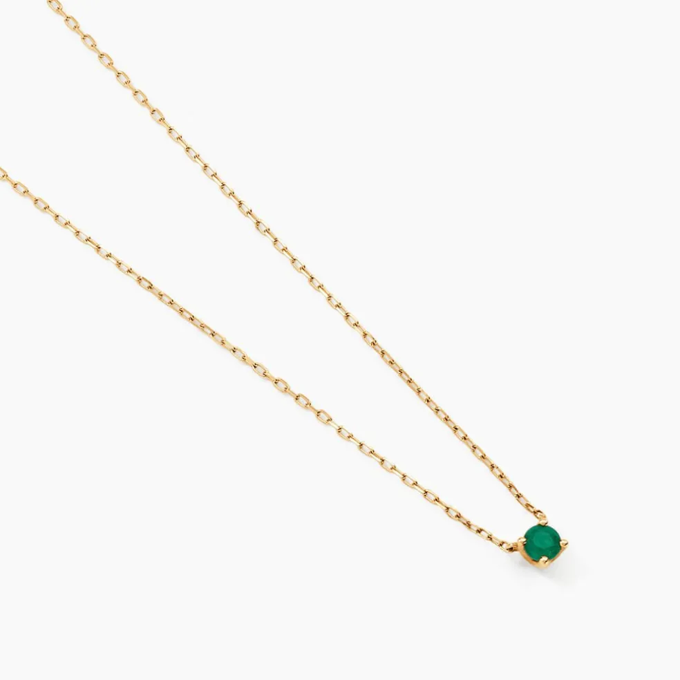 Collier Onora Or Jaune Emeraude