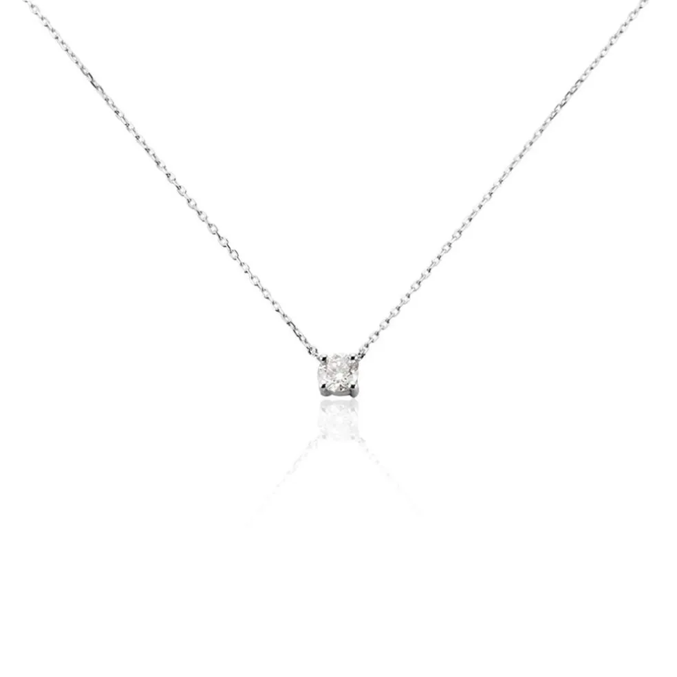 Collier Or Blanc Aphrodite Diamant
