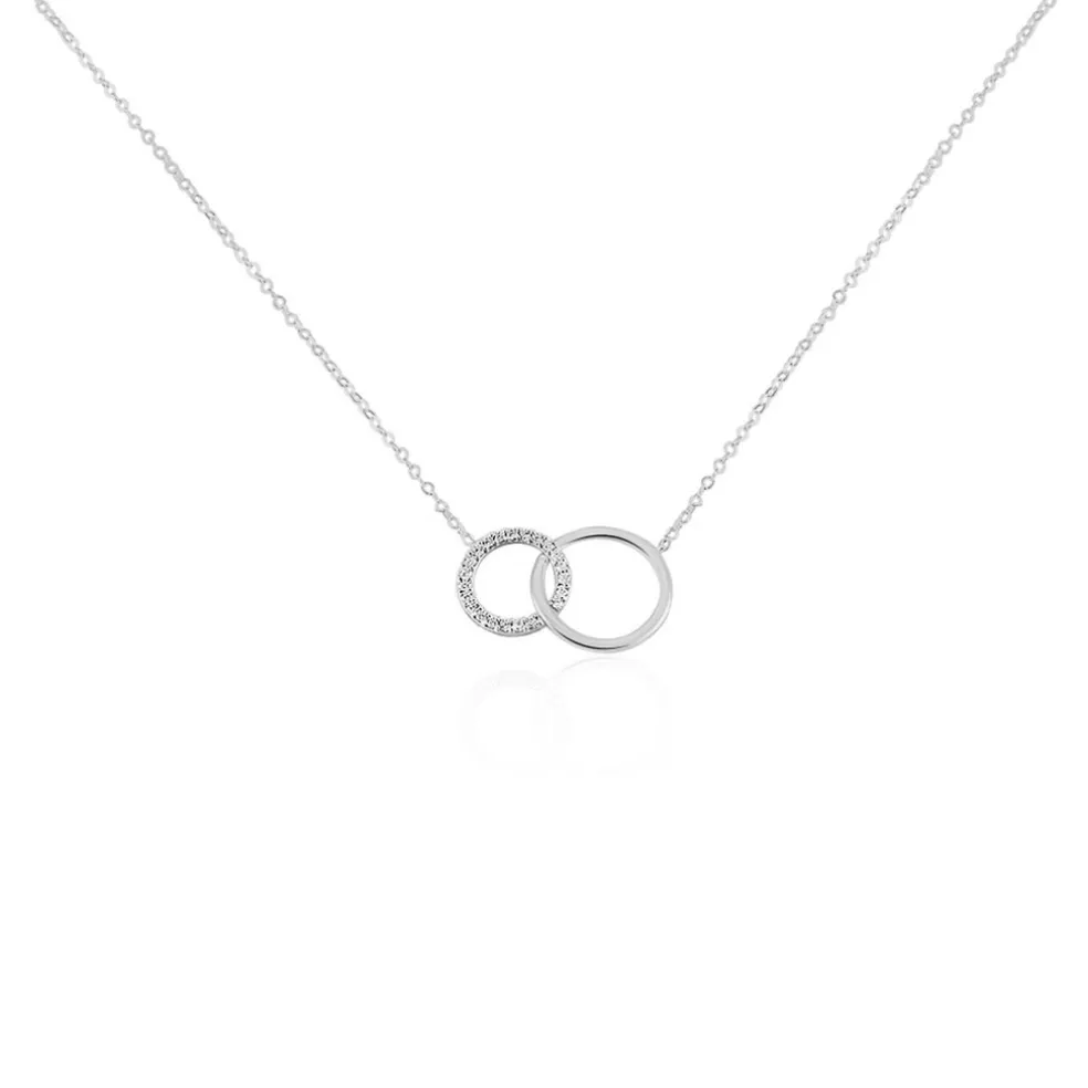 Collier Or Blanc Nesrine Oxydes
