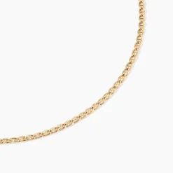 Collier Or Jaune Capucin Maille Marine