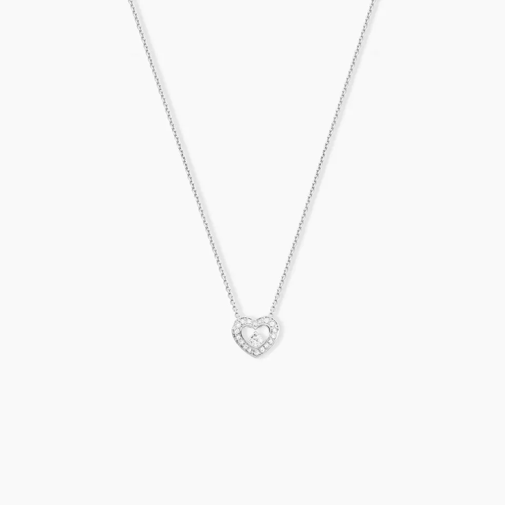 Collier Purete Or Blanc Diamant