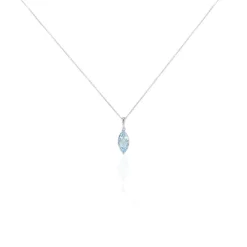 Collier Raquel Or Blanc Topaze