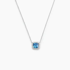 Collier Rio Argent Blanc Oxyde De Zirconium