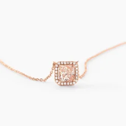 Collier Rio Argent Rose Oxyde De Zirconium