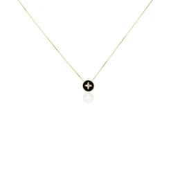 Collier Talisman Or Jaune Agate Diamant