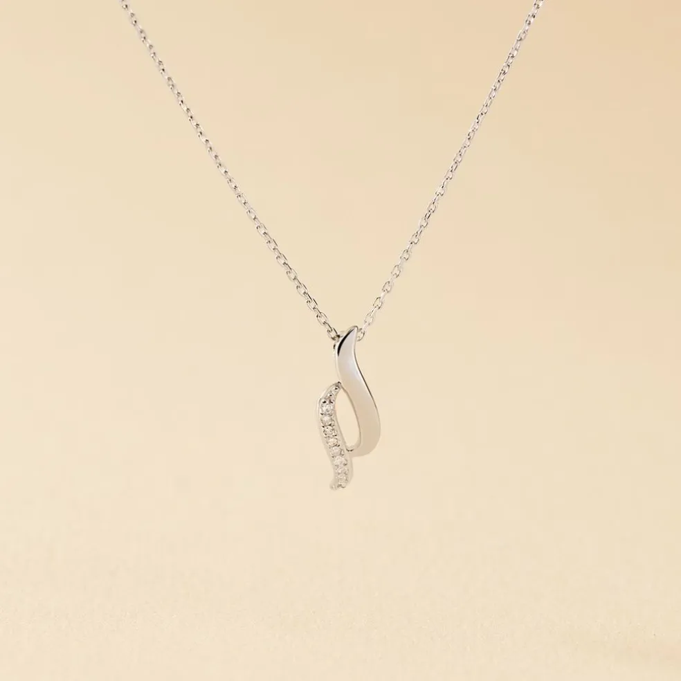 Collier Tylane Or Blanc Diamant