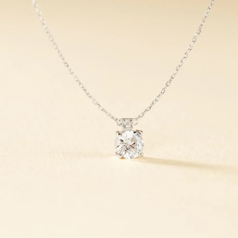 Collier Zilda Or Blanc Oxyde De Zirconium