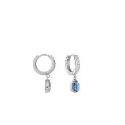 Creoles Jerusha Argent Blanc Oxydes De Zirconium