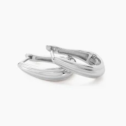 Créoles Egerie Argent Blanc
