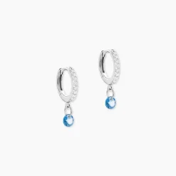 Créoles Lisenn Argent Blanc Oxyde De Zirconium