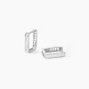 Créoles Louiselle Argent Blanc Oxyde De Zirconium