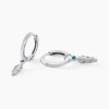 Créoles Nahara Argent Blanc Oxyde De Zirconium