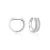 Créoles Or Blanc Collection 1986 Diamants
