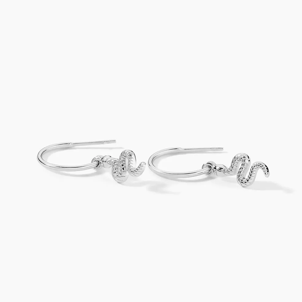 Créoles Oria Argent Blanc