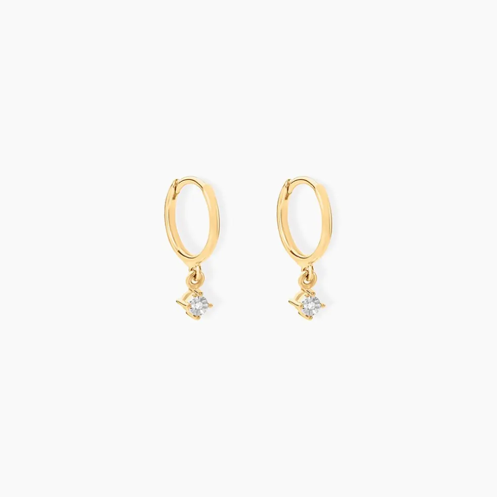 Créoles Racquel Or Jaune Diamant