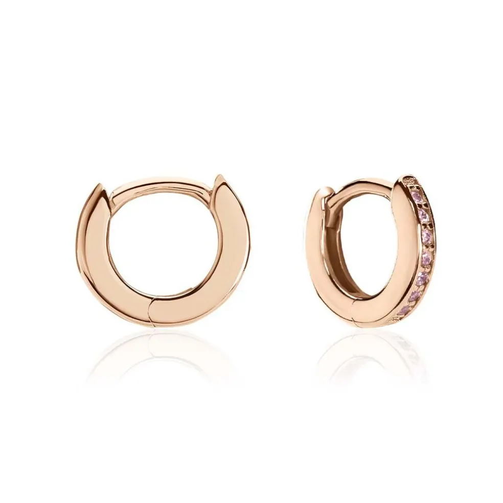 Créoles Rio Argent Rose Oxyde De Zirconium