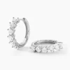 Créoles Roanne Argent Blanc Oxyde De Zirconium
