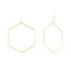 Créoles Roseane Hexagone Or Jaune