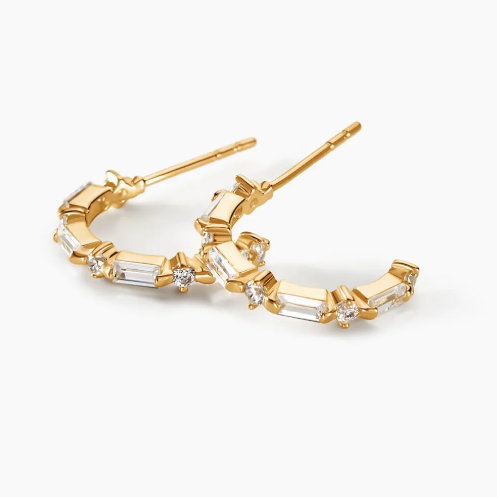 Créoles Tiara Or Jaune Oxyde De Zirconium