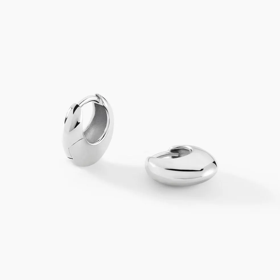 Créoles Two Argent Blanc
