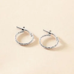 Créoles Valentine Argent Blanc