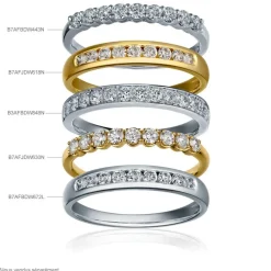 Demi-alliance Or Rose Rhea Diamants
