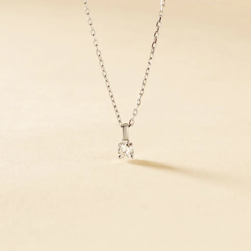 Pendentif Aphrodite Or Blanc Diamant