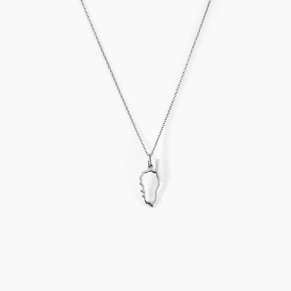 Pendentif Corse Argent Blanc