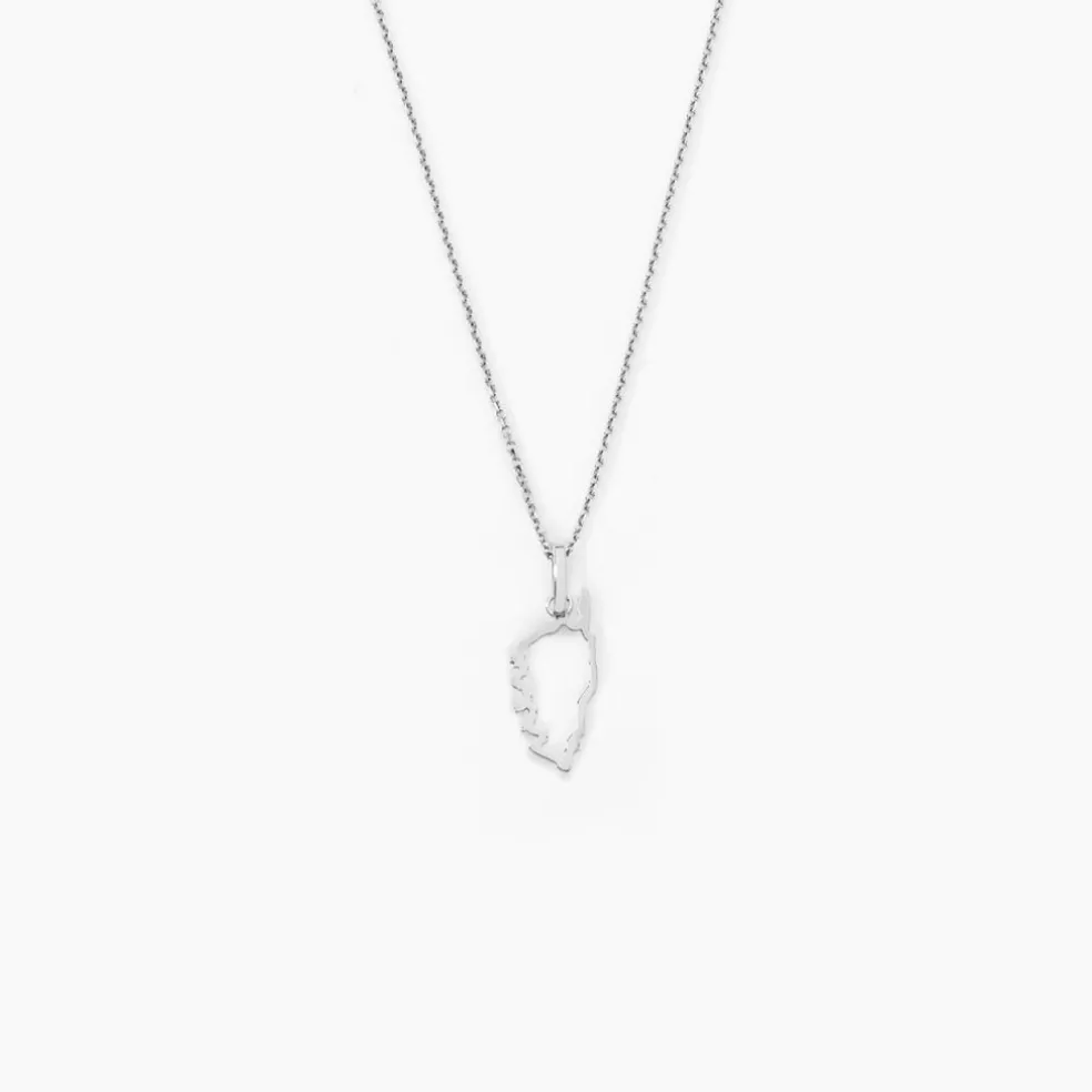 Pendentif Corsica Or Blanc