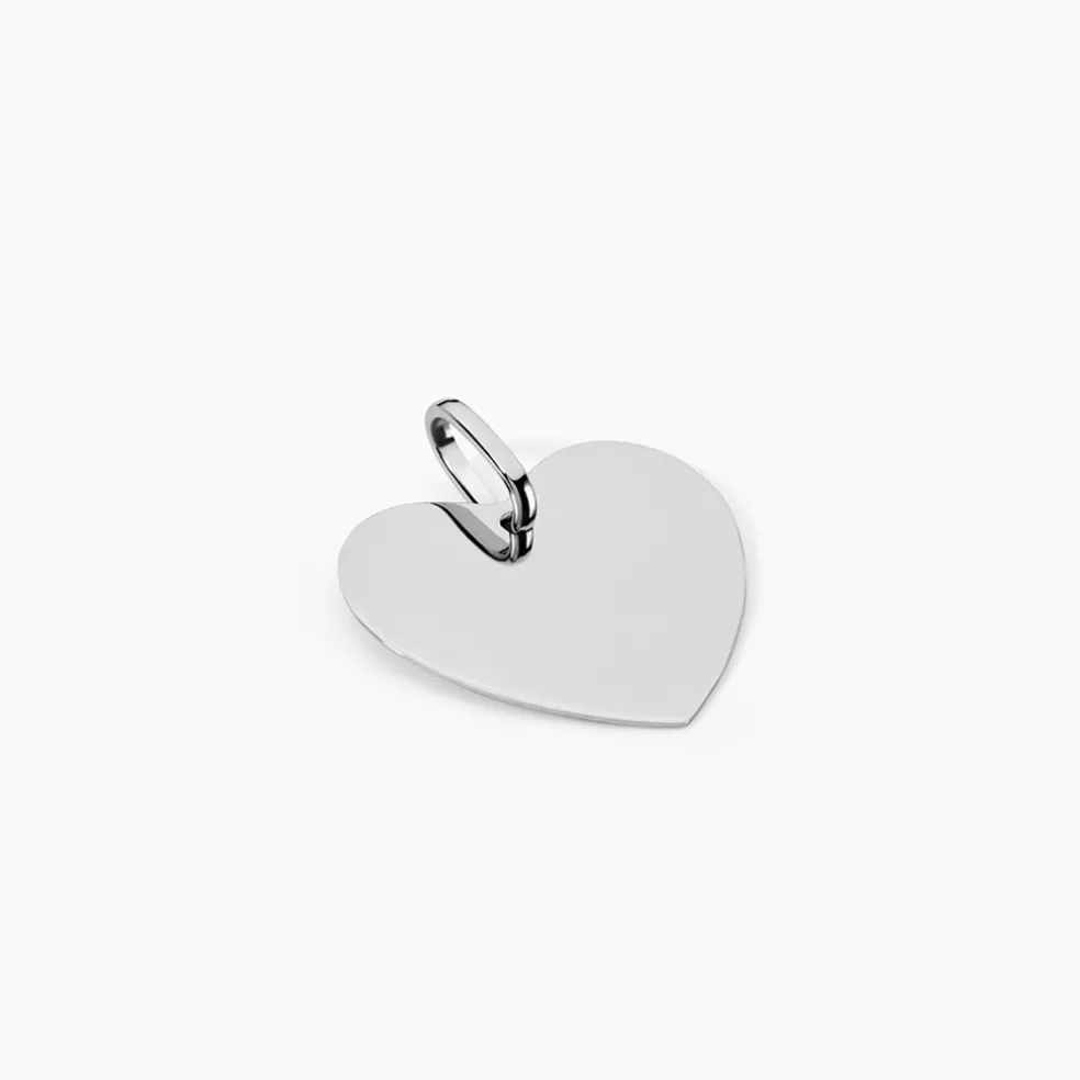 Pendentif Eba Argent Blanc