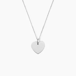 Pendentif Eba Argent Blanc