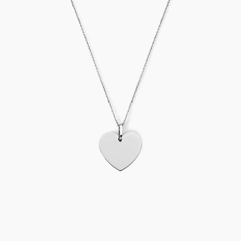 Pendentif Eba Argent Blanc