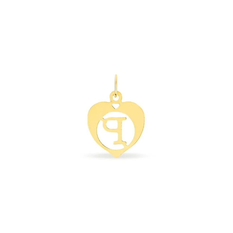Pendentif Eudocie Coeur Lettre Or Jaune