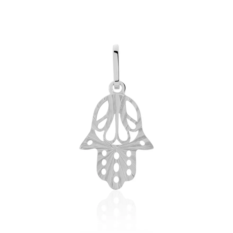 Pendentif Fatima Or Blanc