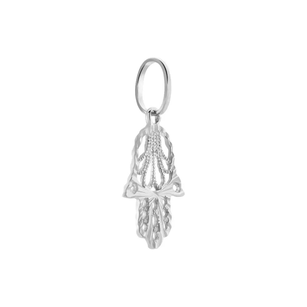 Pendentif Fatima Or Blanc